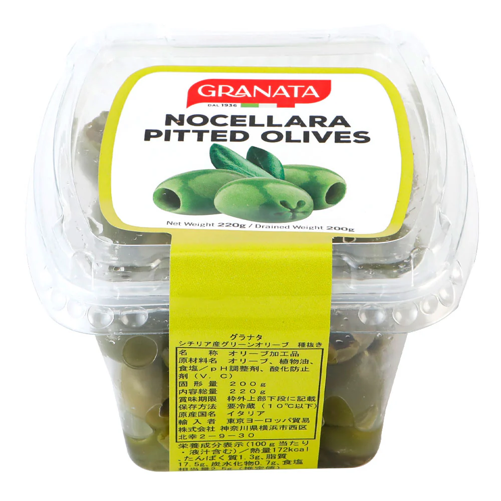 グラナタ シチリア産グリーンオリーブ 種抜き 200g - Image 4